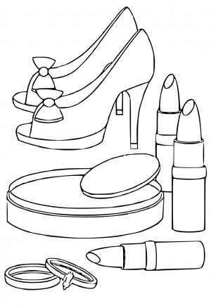 Free printable makeup coloring pages for adults and kids