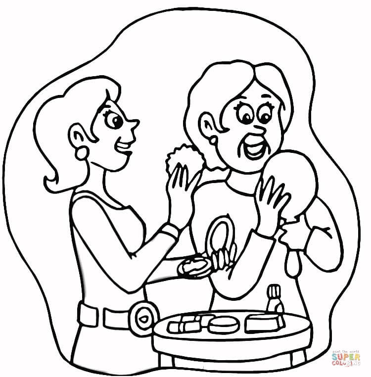 Make up coloring page free printable coloring pages