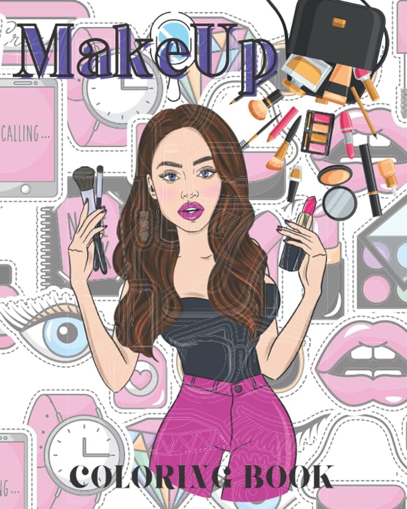 Makeup coloring book for girls of all ages painting makeup and nails is what we like the most hair nail and makeup coloring pages boguå dominik jakub books