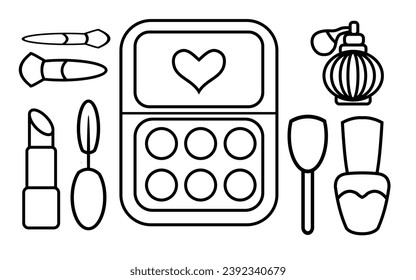 Makeup coloring book images stock photos d objects vectors