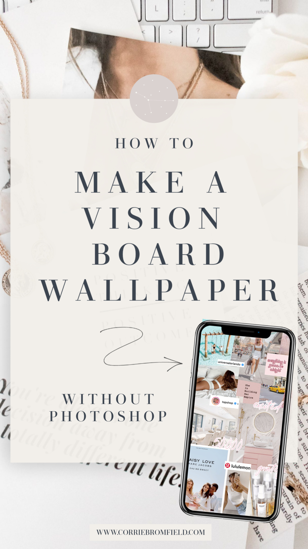 How to make a vision board wallpaper