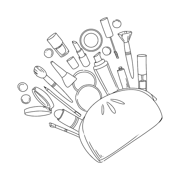 Makeup coloring page images