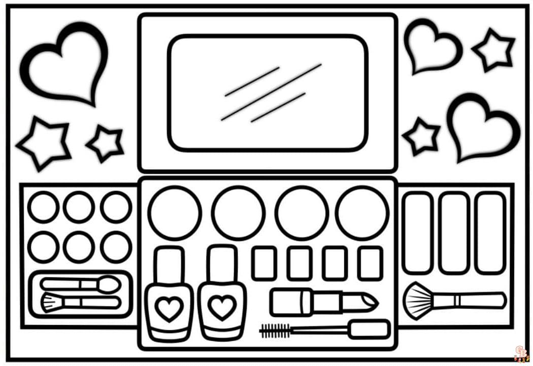 Explore a variety of makeup coloring pages at