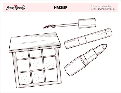 Throw a little shade at boredom with these makeup coloring pages