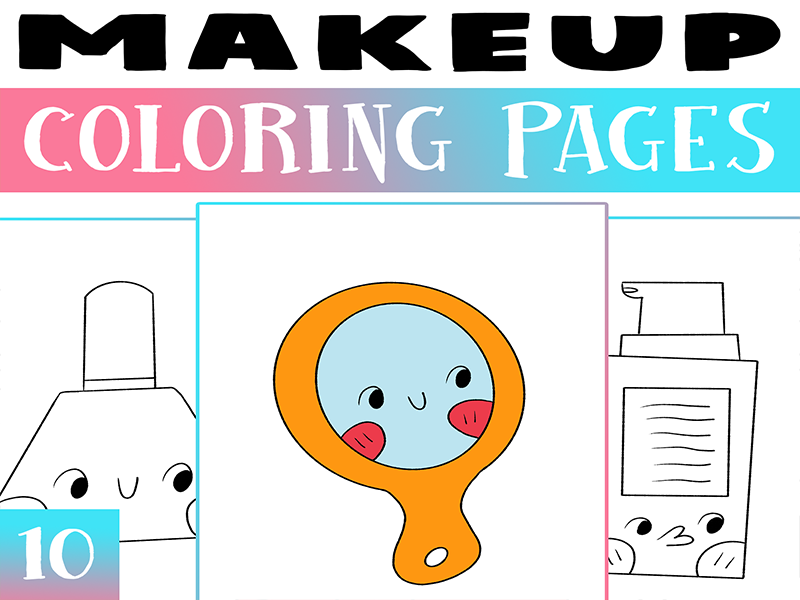 Makeup coloring pages makeup coloring worksheet activity morning works teaching resources