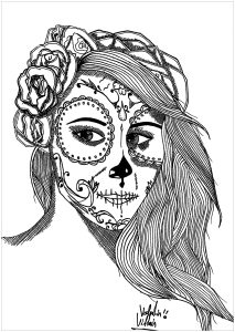 Makeup coloring pages for adults kids