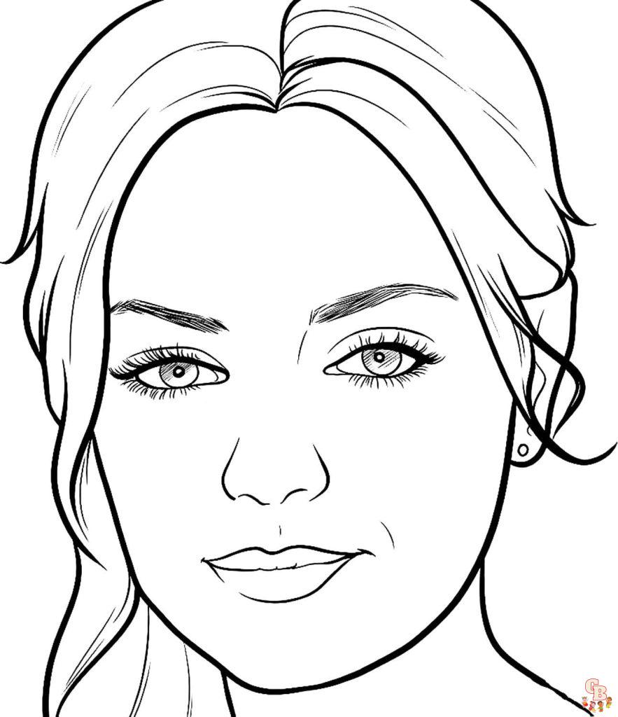 Get creative with face coloring pages