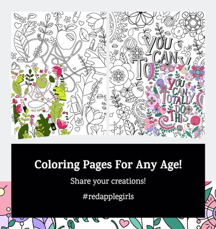 Spring makeup coloring pages