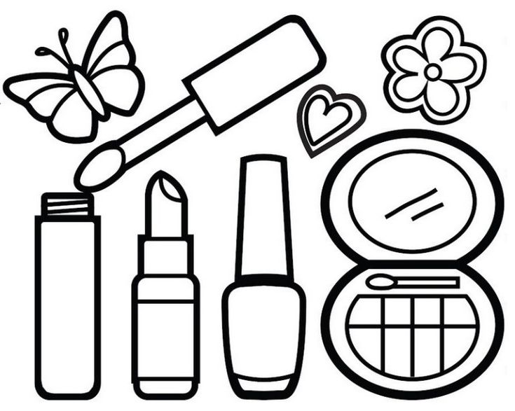 Awesome makeup kit coloring page for your little princess coloring pages princess coloring pages coloring pages to print