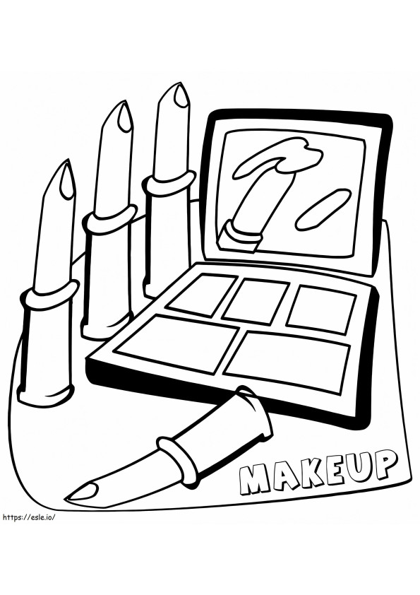 Free makeup to color coloring page