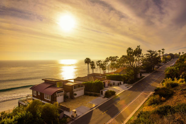 Malibu sunset stock photos pictures royalty