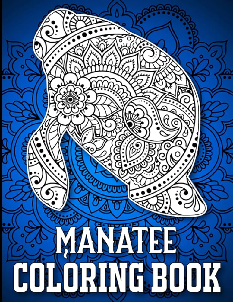 Manatee coloring book single