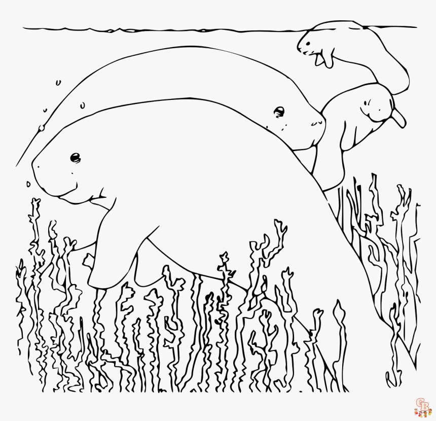 Free manatee coloring pages