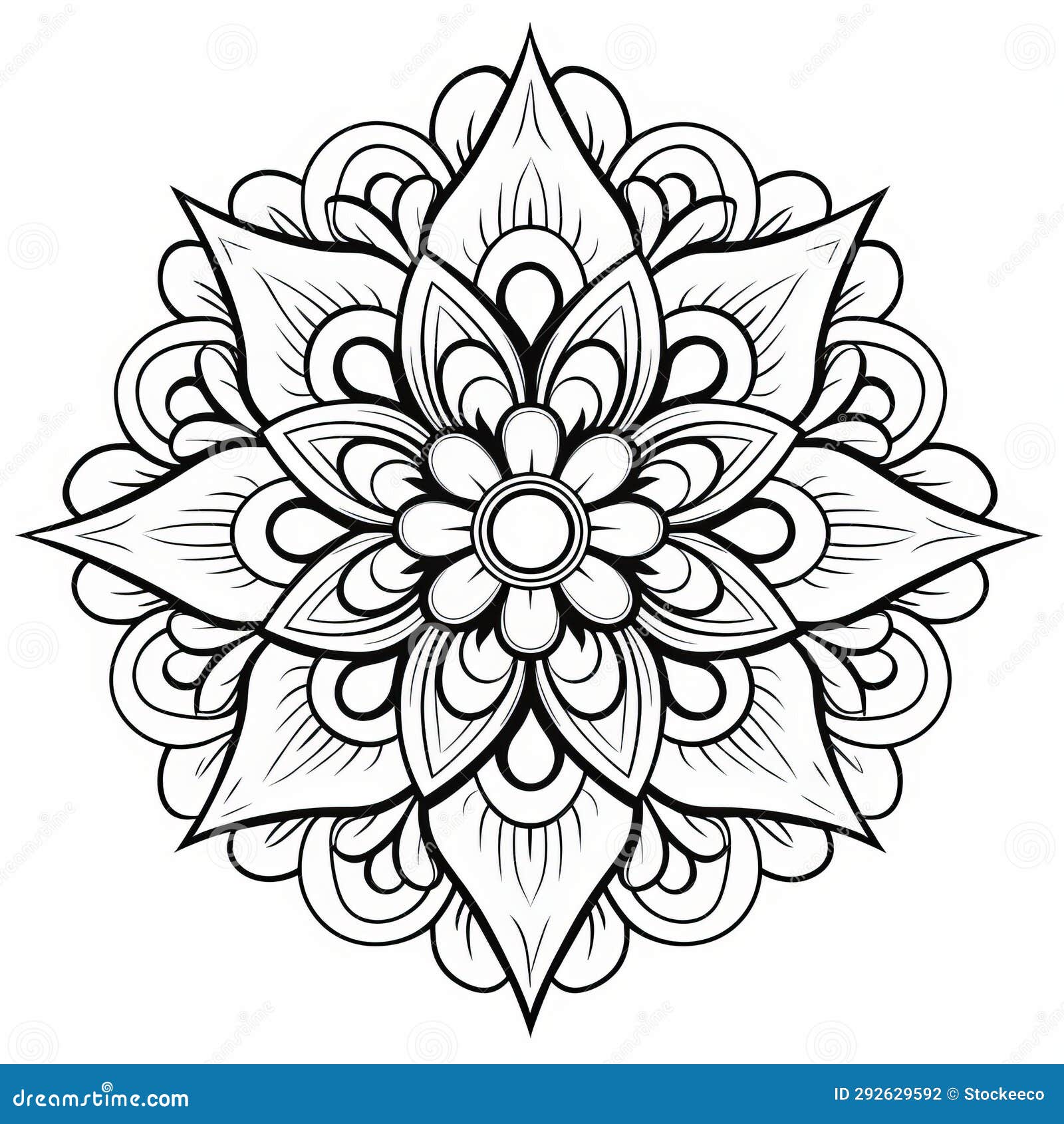 Mandalas for adults intricate coloring pages for relaxation stock illustration