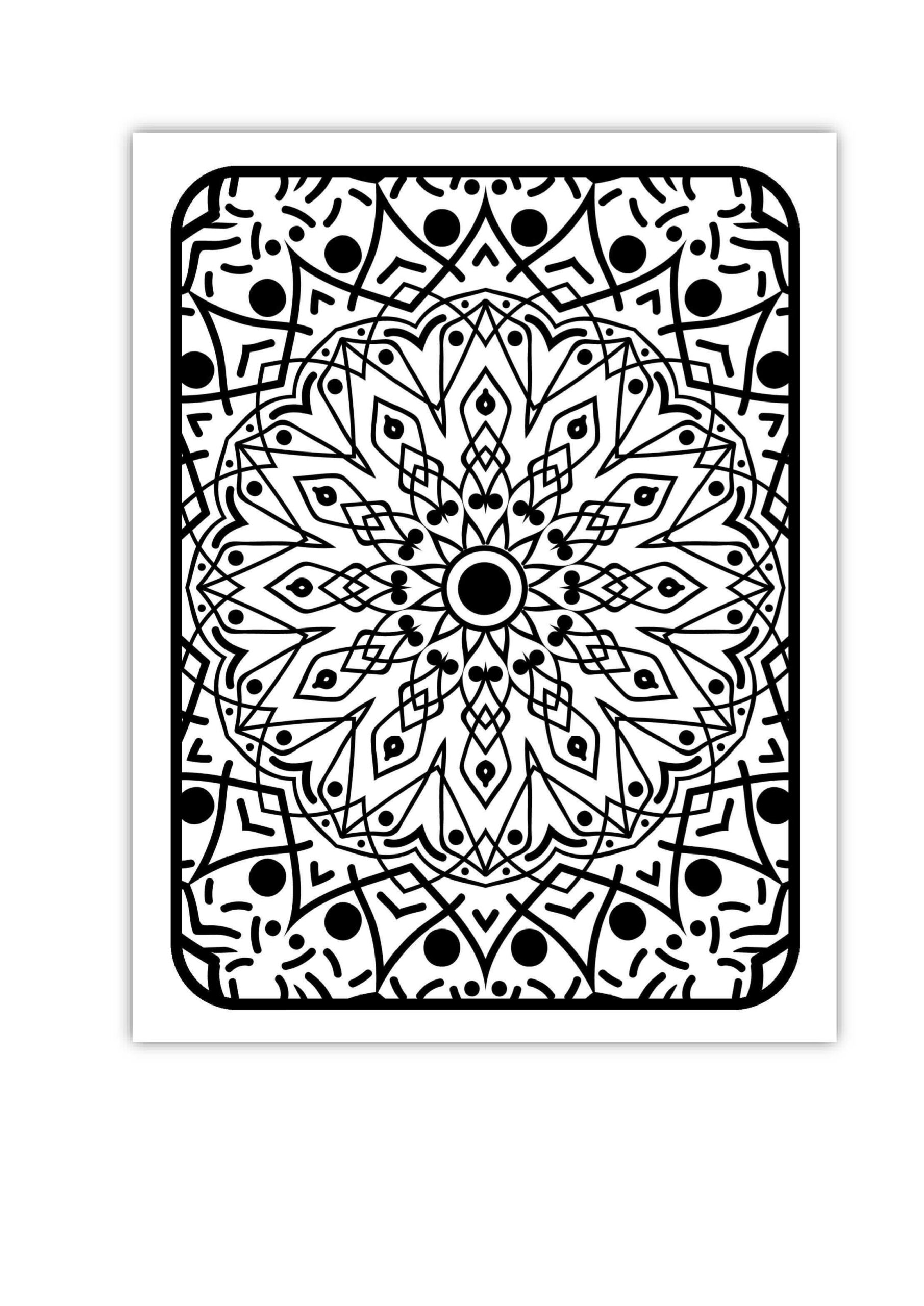 Relaxing mandala patterns adult coloring book stress relieving mandala anxiety made by teachers