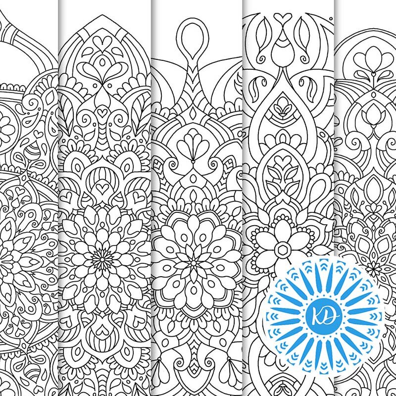Coloring page collections for instant download â kelly dietrich mandala art