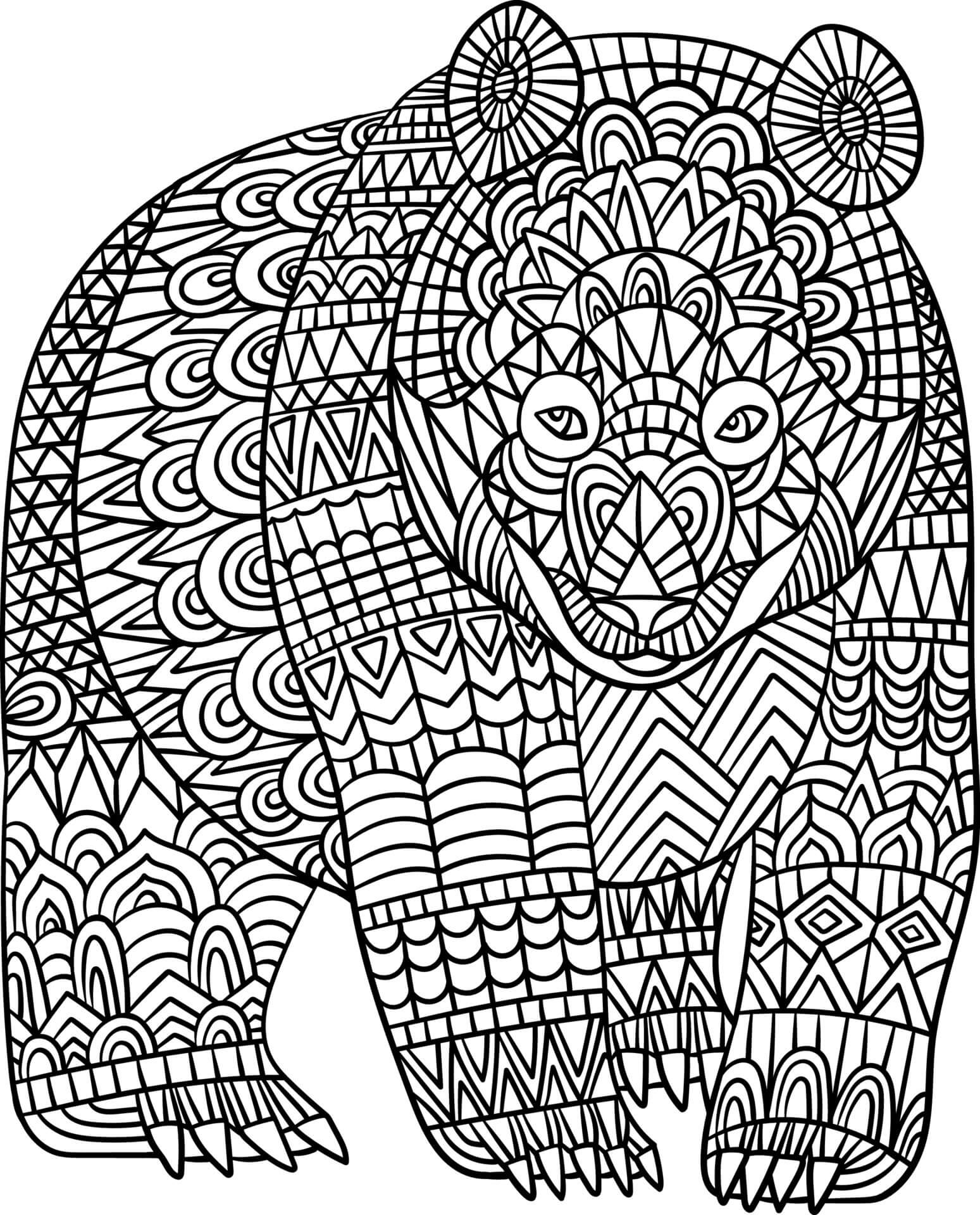 Animal mandala coloring pages