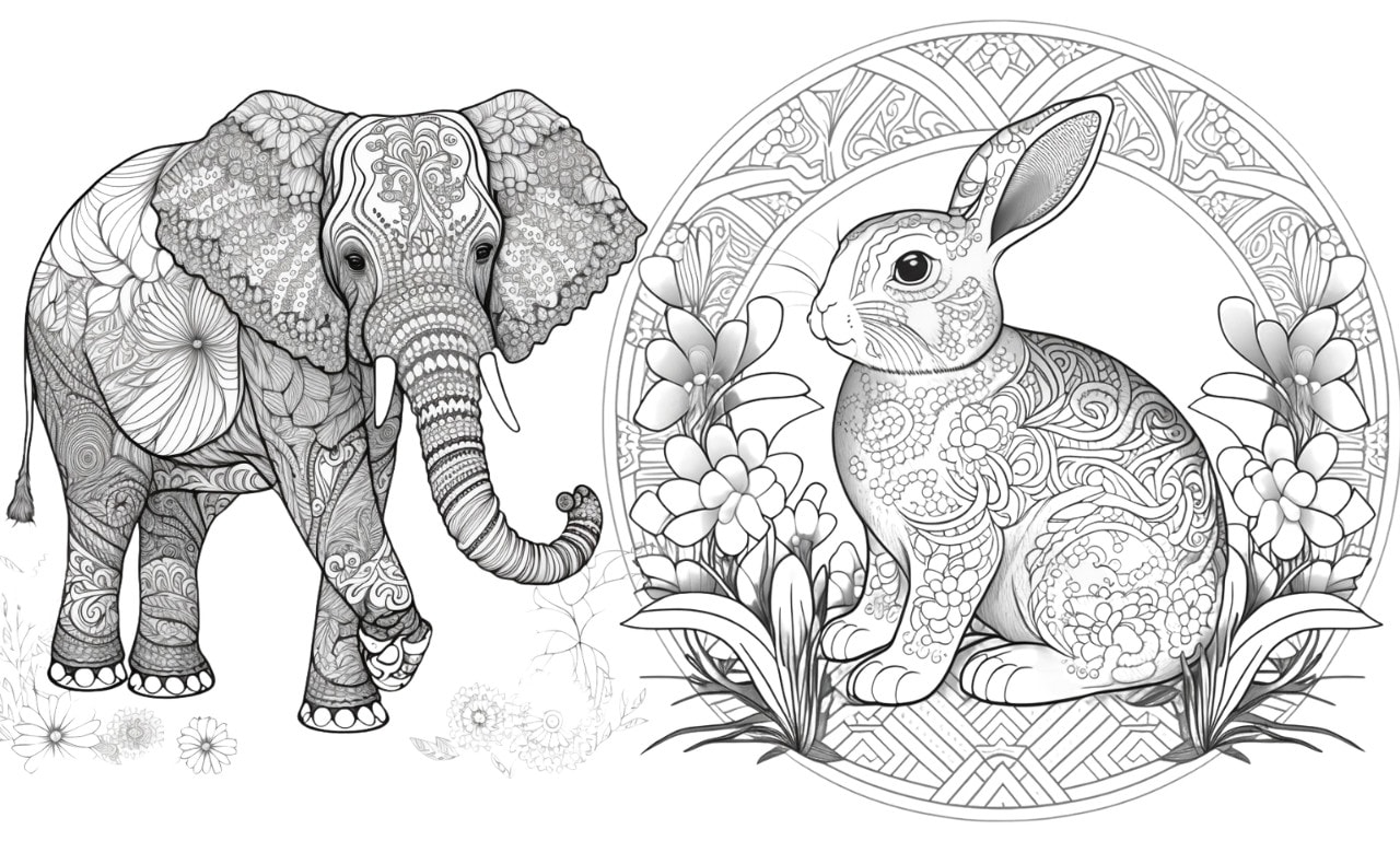 Design animal mandala coloring pages for kids and adults by bodadkamilo