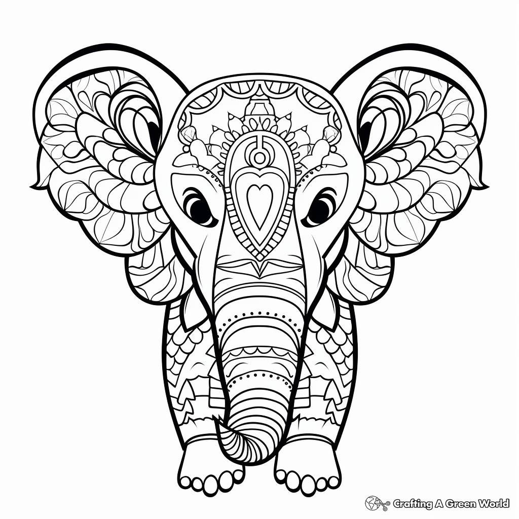 Mandala easy coloring pages