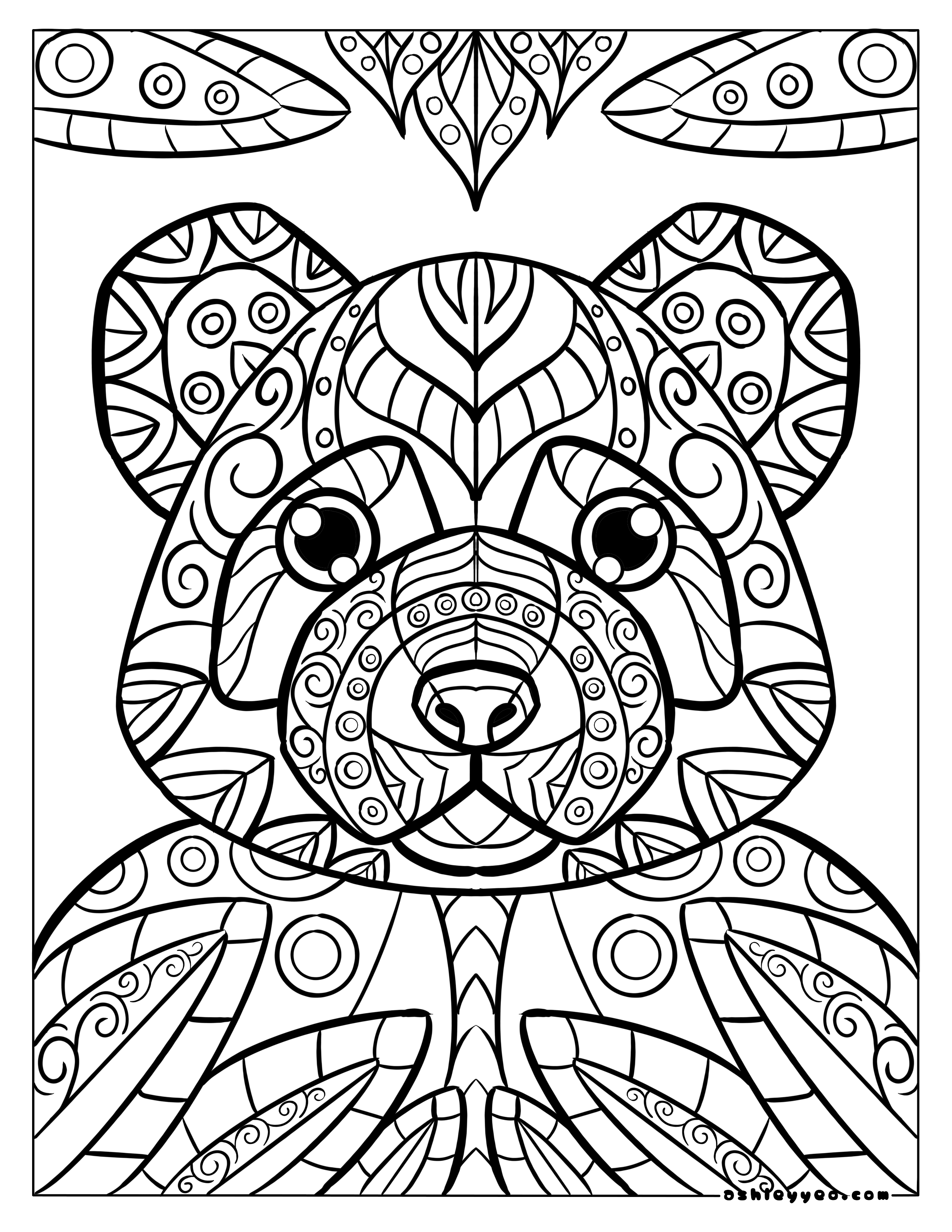 Free easy mandala animal coloring pages for kids