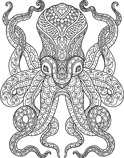 Animal mandala coloring pages images stock photos d objects vectors