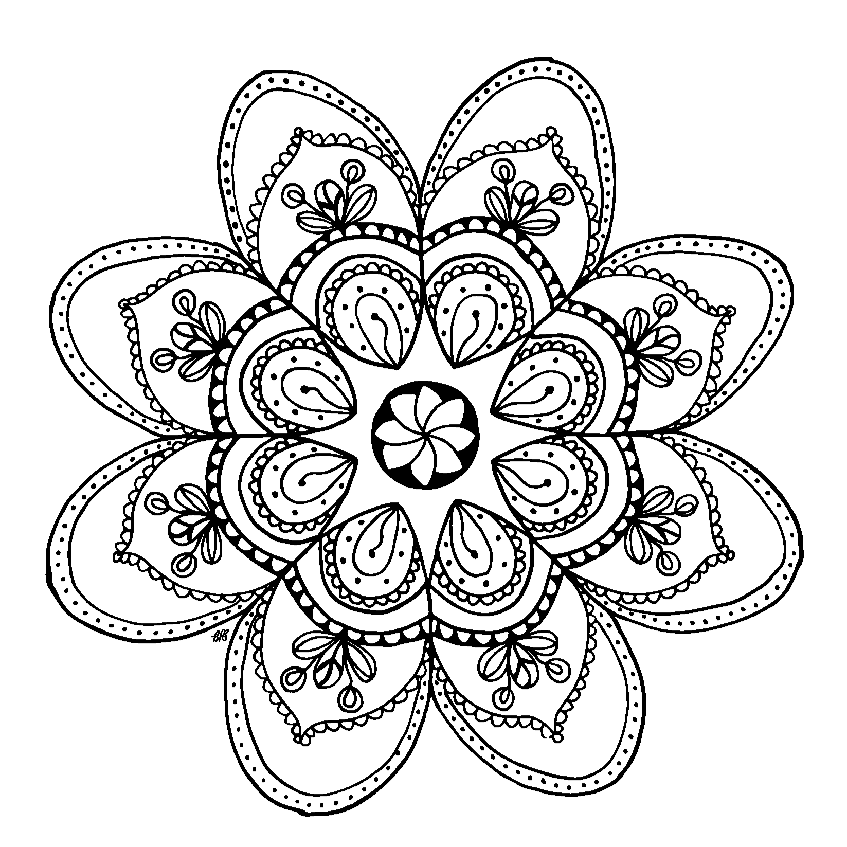 Free mandala bloom downloadable coloring page â nourish designs