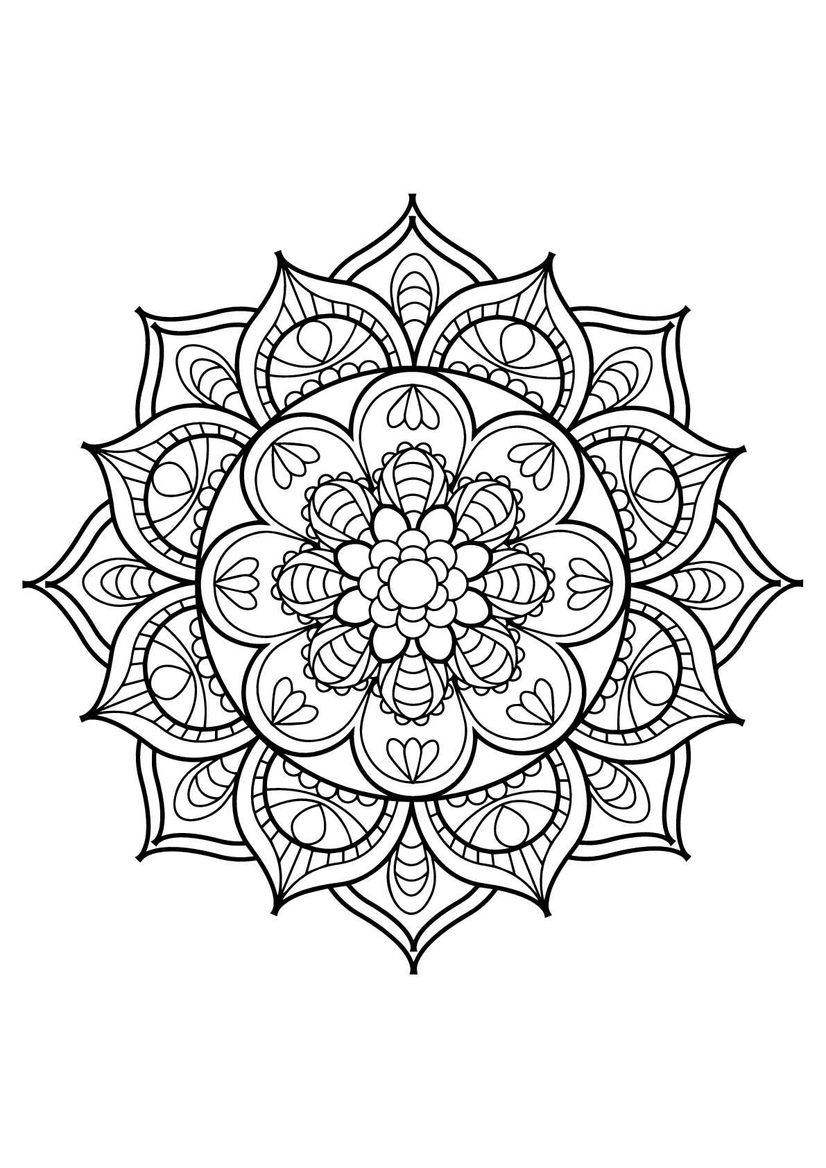 Mandala from free coloring books for adults