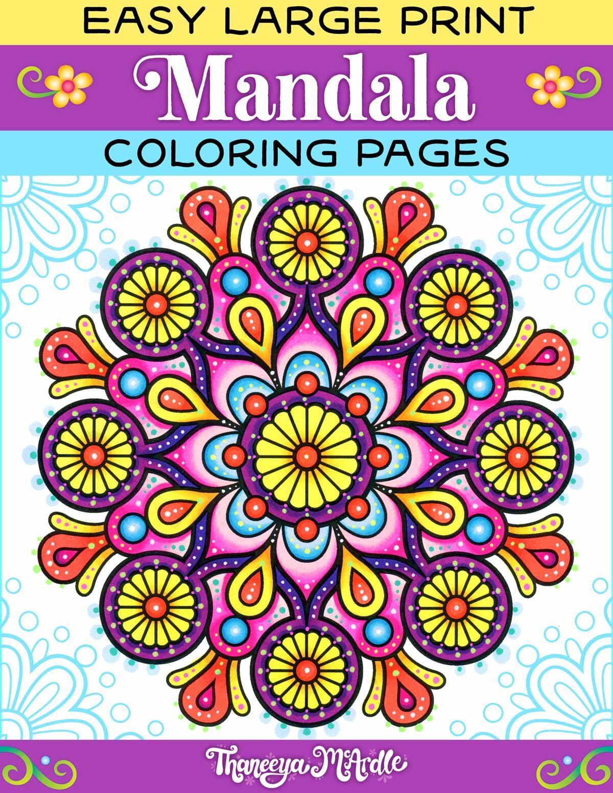 Easy mandala coloring pages