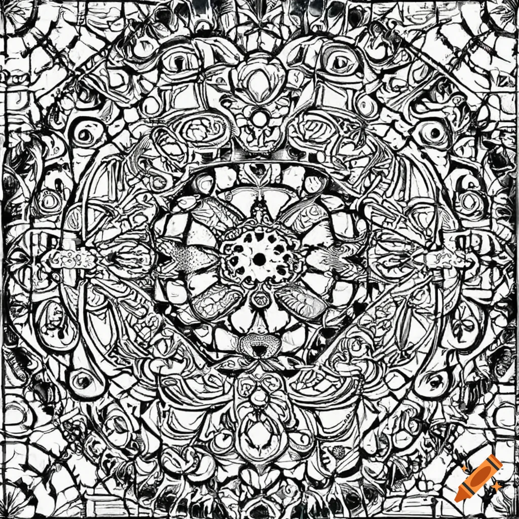 Coloring pages for adults featuring geometric patterns and mandalas in art deco style on