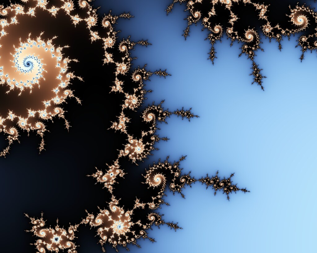 Mandelbrot set fractal wallpaper generated with fraqtive