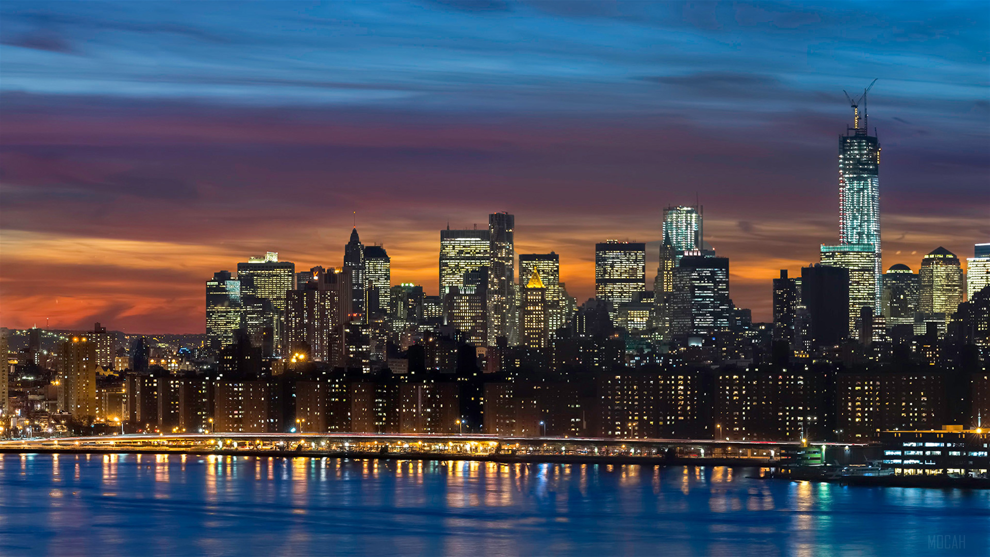Manhattan skyline new york panorama k