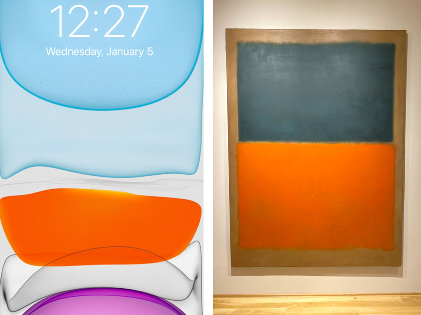 My iphone wallpaper brings rothko to mind â the blog