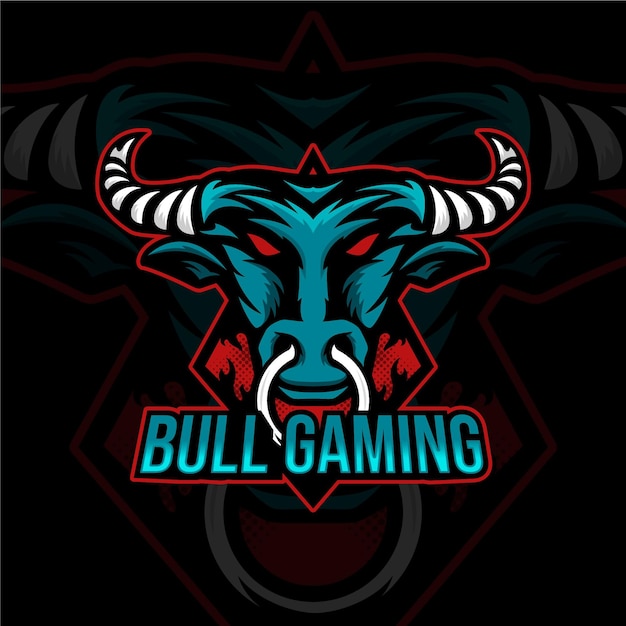 Bull mascot logo