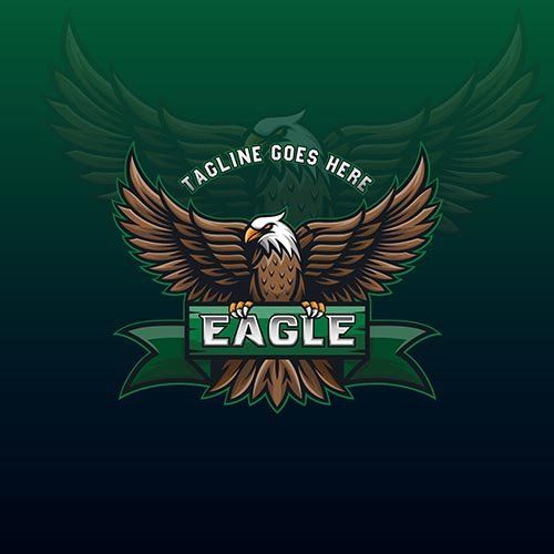 Awesome flying eagle mascot logo bird logo design eagle mascot business logo design