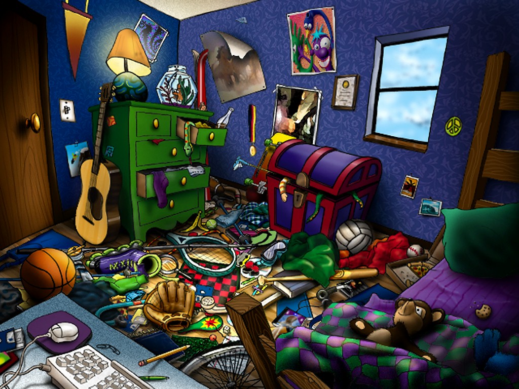 Download messy room wallpaper