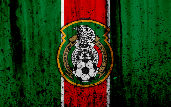 Download wallpapers mexico national football team k emblem grunge north america football stone textuâ national football teams stone texture football team