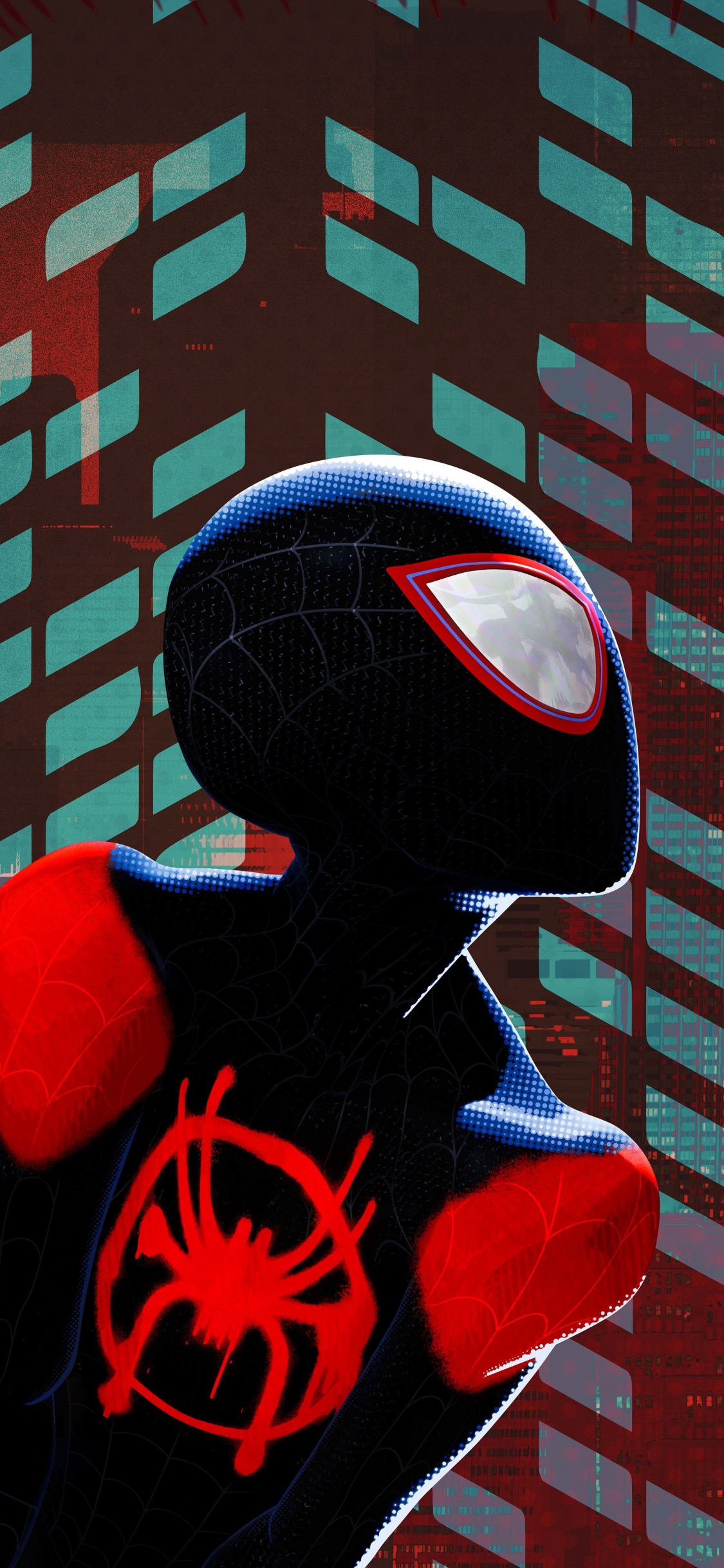 Download wallpaper x miles morales black suit spider