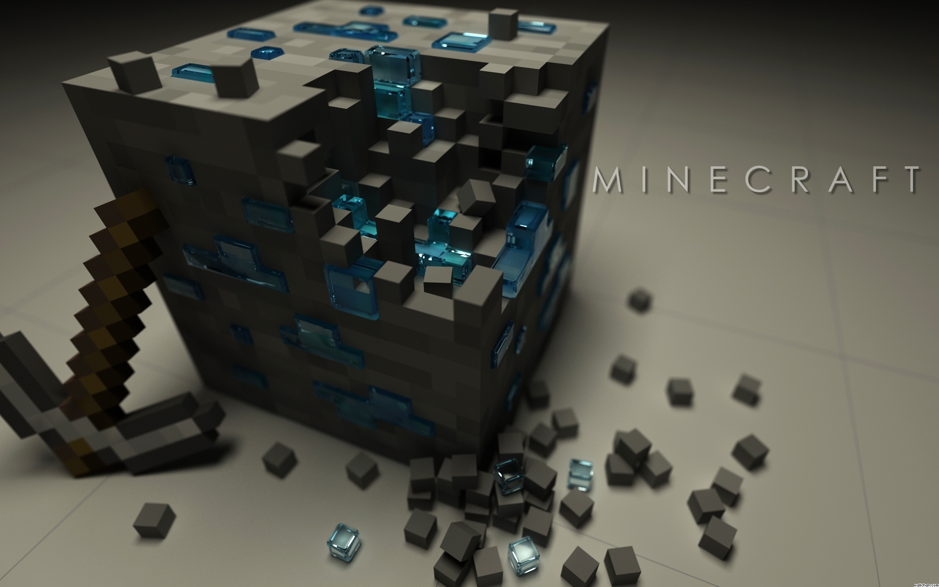 Minecraft diamond block wallpaper