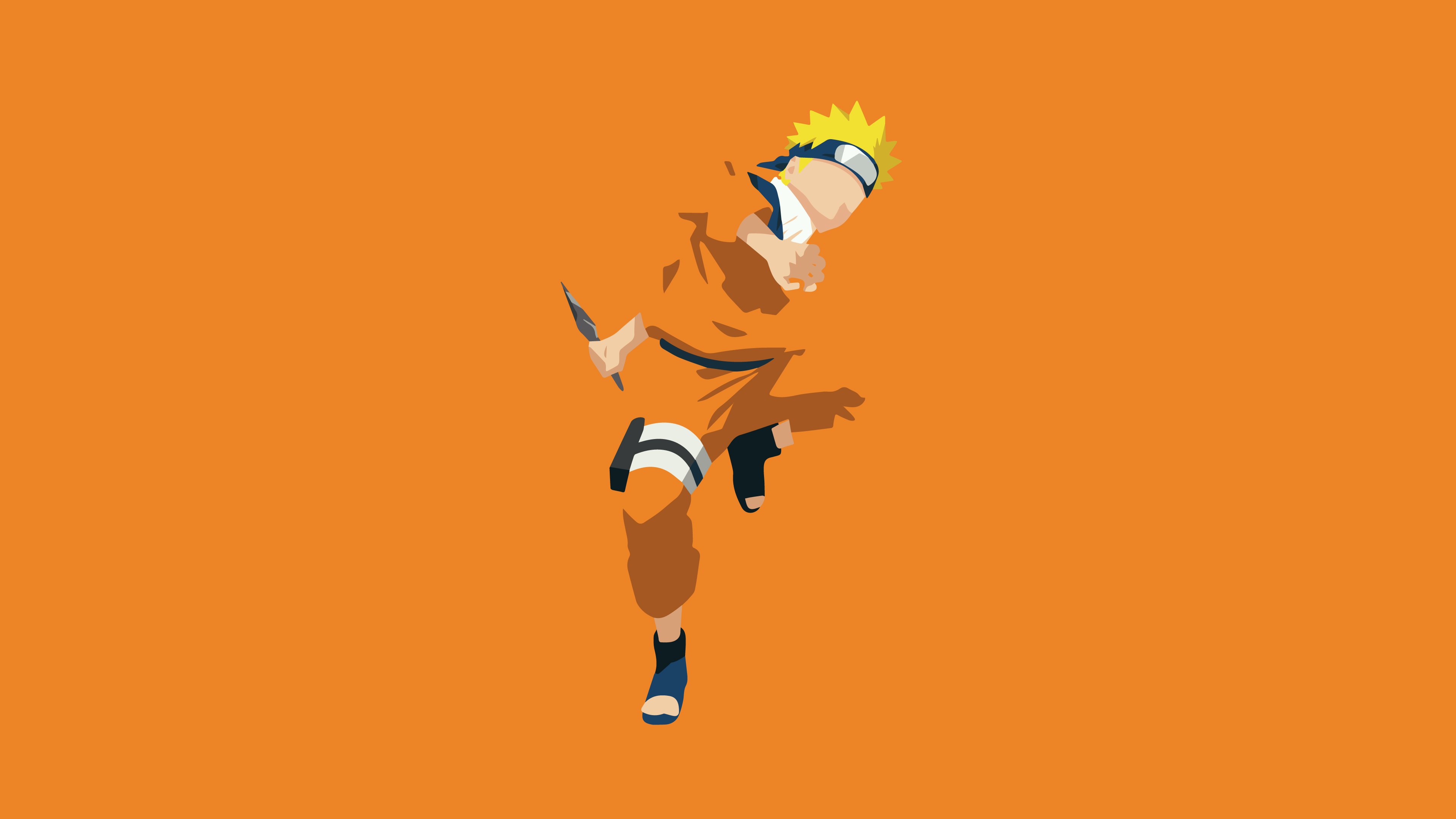 Naruto uzumaki minimalist anime wallpaper k ultra hd id