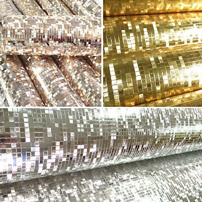Xcm d glitter mosaic foil wallpaper mirror effect mini sparkle decal der