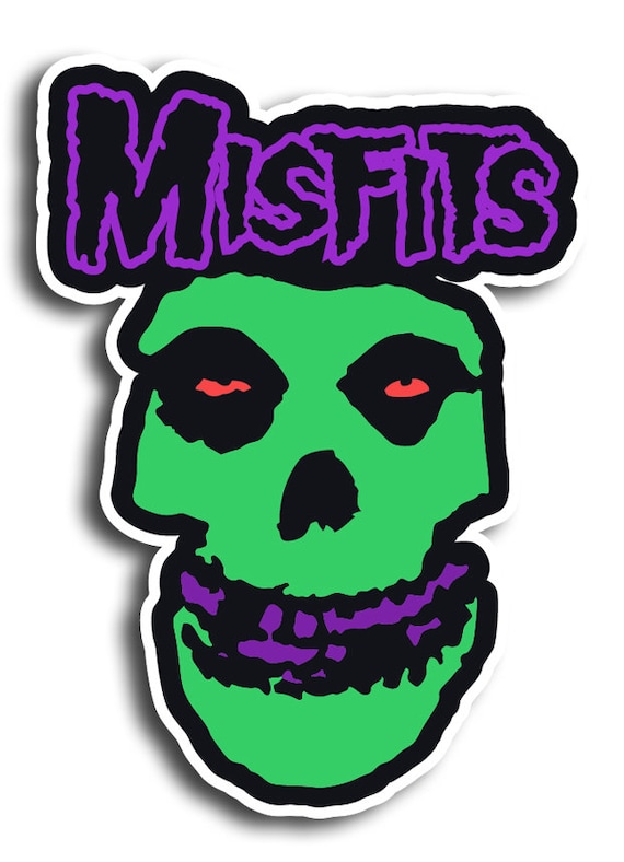 Misfits skull logo sticker vinyl decal sizes