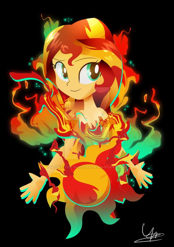 Human sunset shimmer by ii