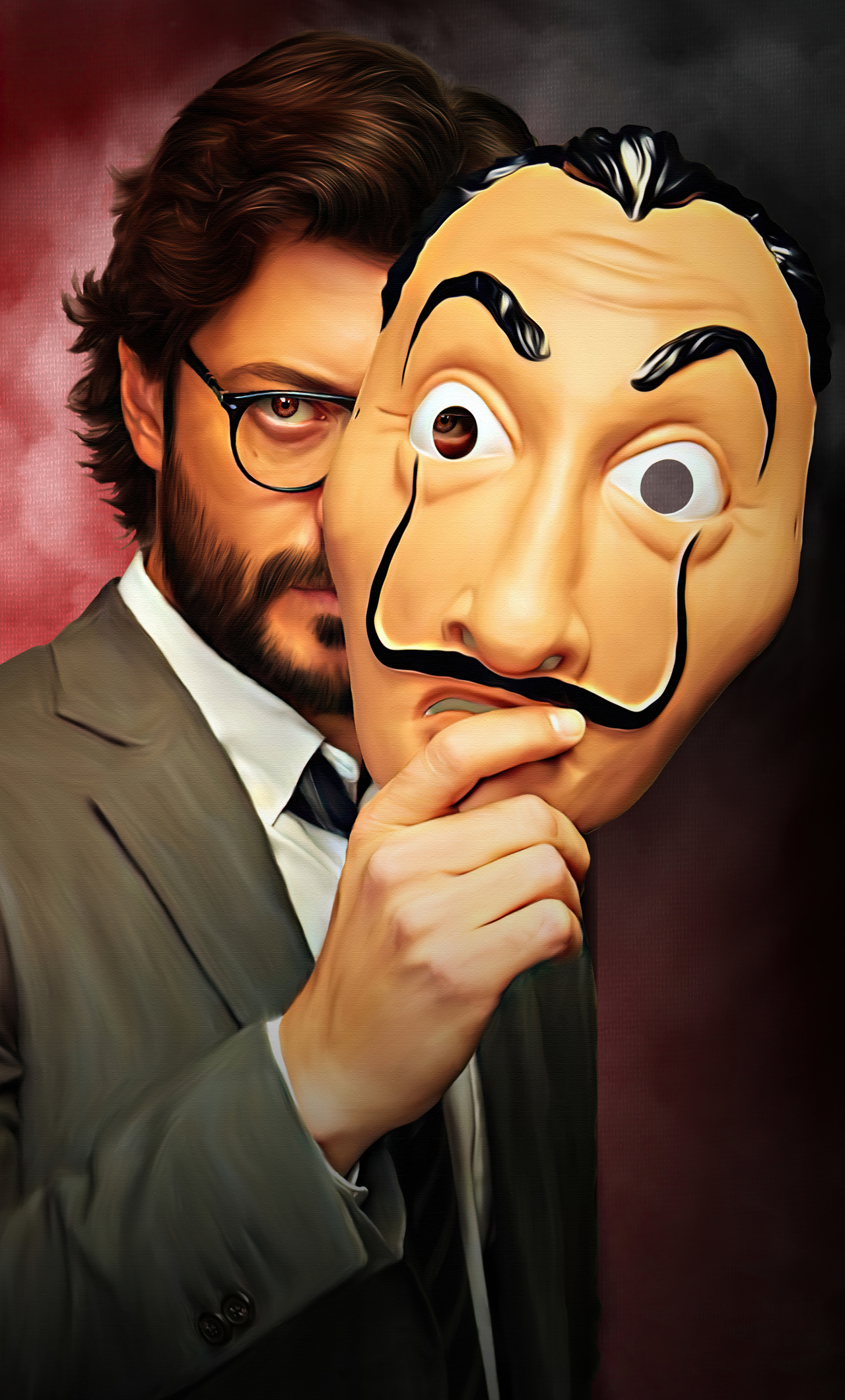 X the professor digital painting money heist iphone hd k wallpapers images backgrounds photos and pictures