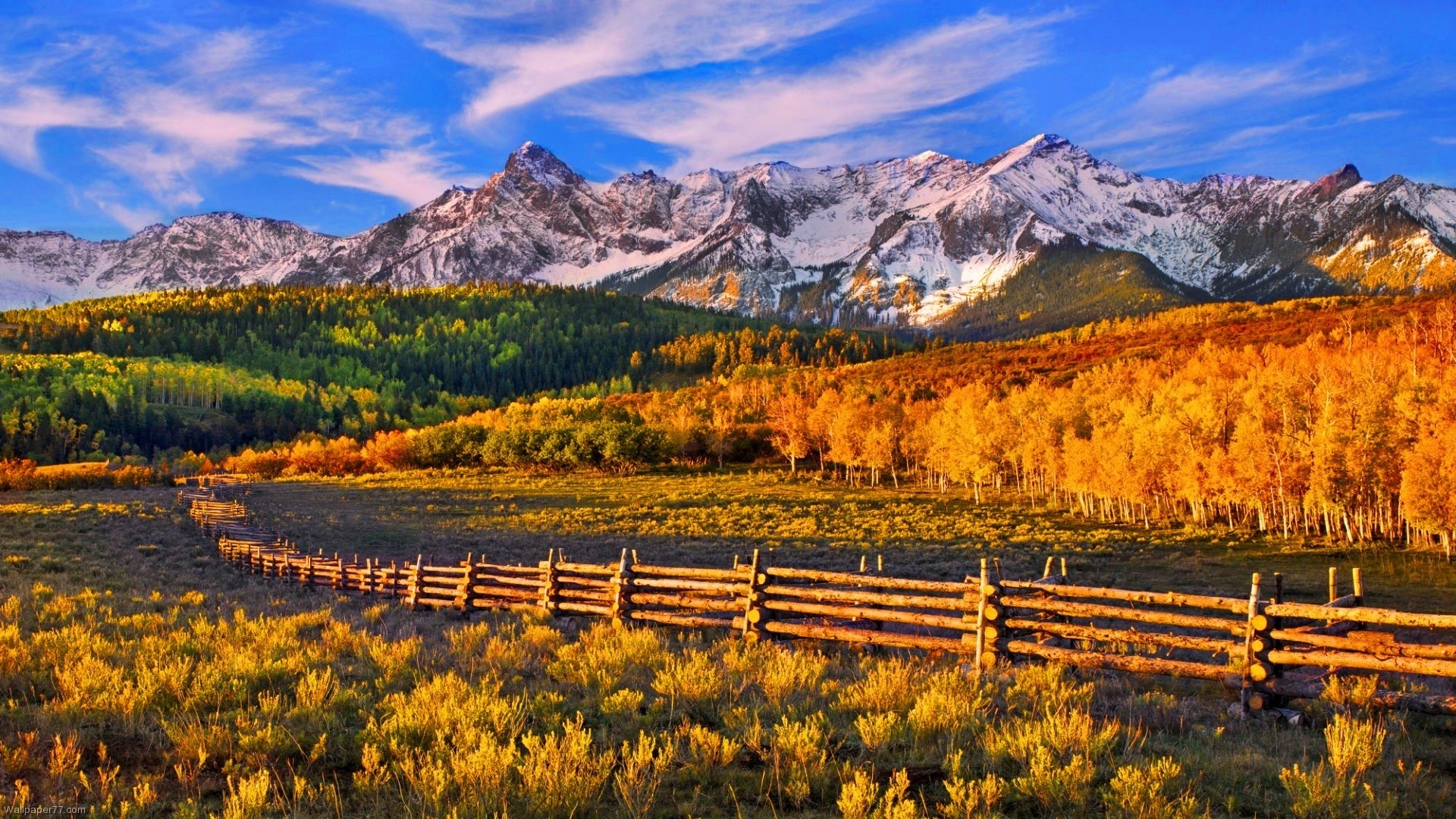Nature landscapes mountains fence autumn wallpaper x