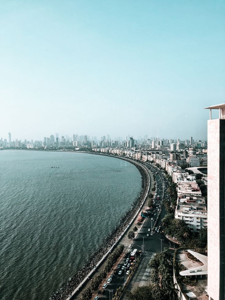 India mumbai trident hotel road necklace hotel marine lines skyline city sky sea view k wallpaper hdwallpaperâ aerial view mumbai sunset wallpaper