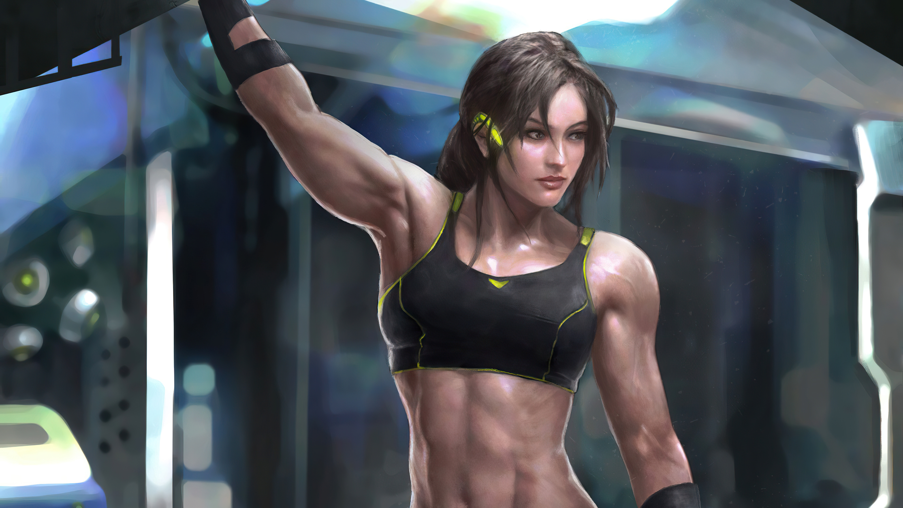 Muscular girl k hd artist k wallpapers images backgrounds photos and pictures