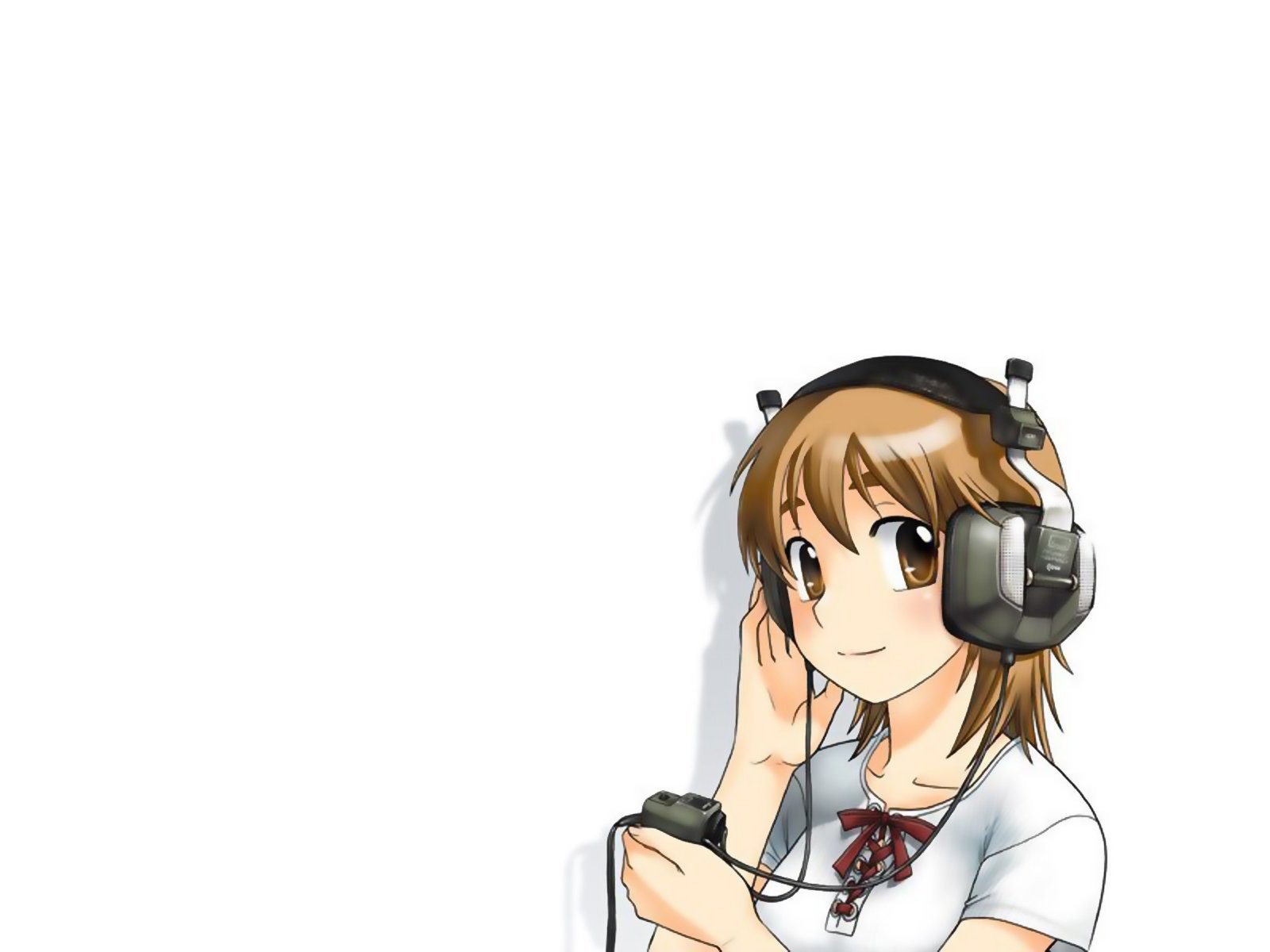 X girl cute smile headphones music wallpaper jpg