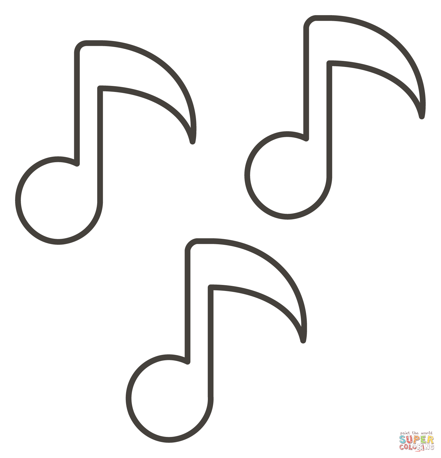 Musical notes coloring page free printable coloring pages
