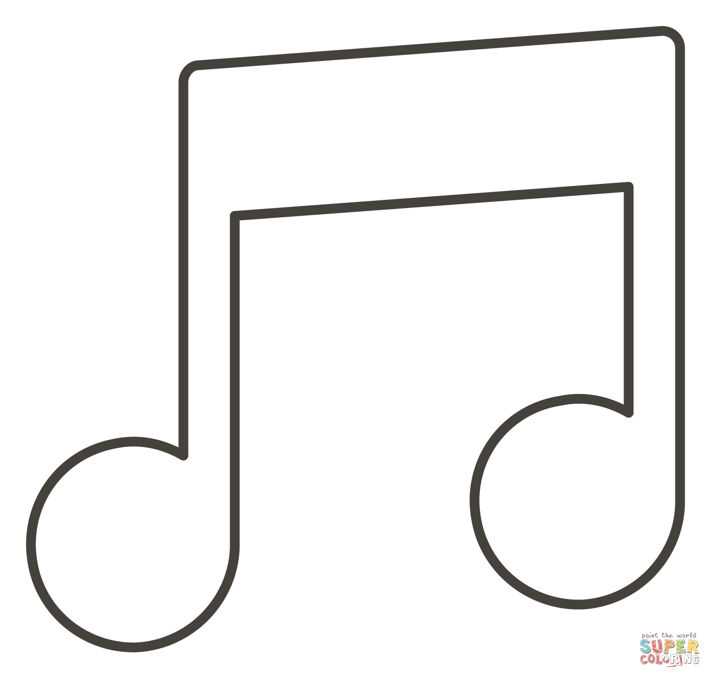 Musical note coloring page free printable coloring pages