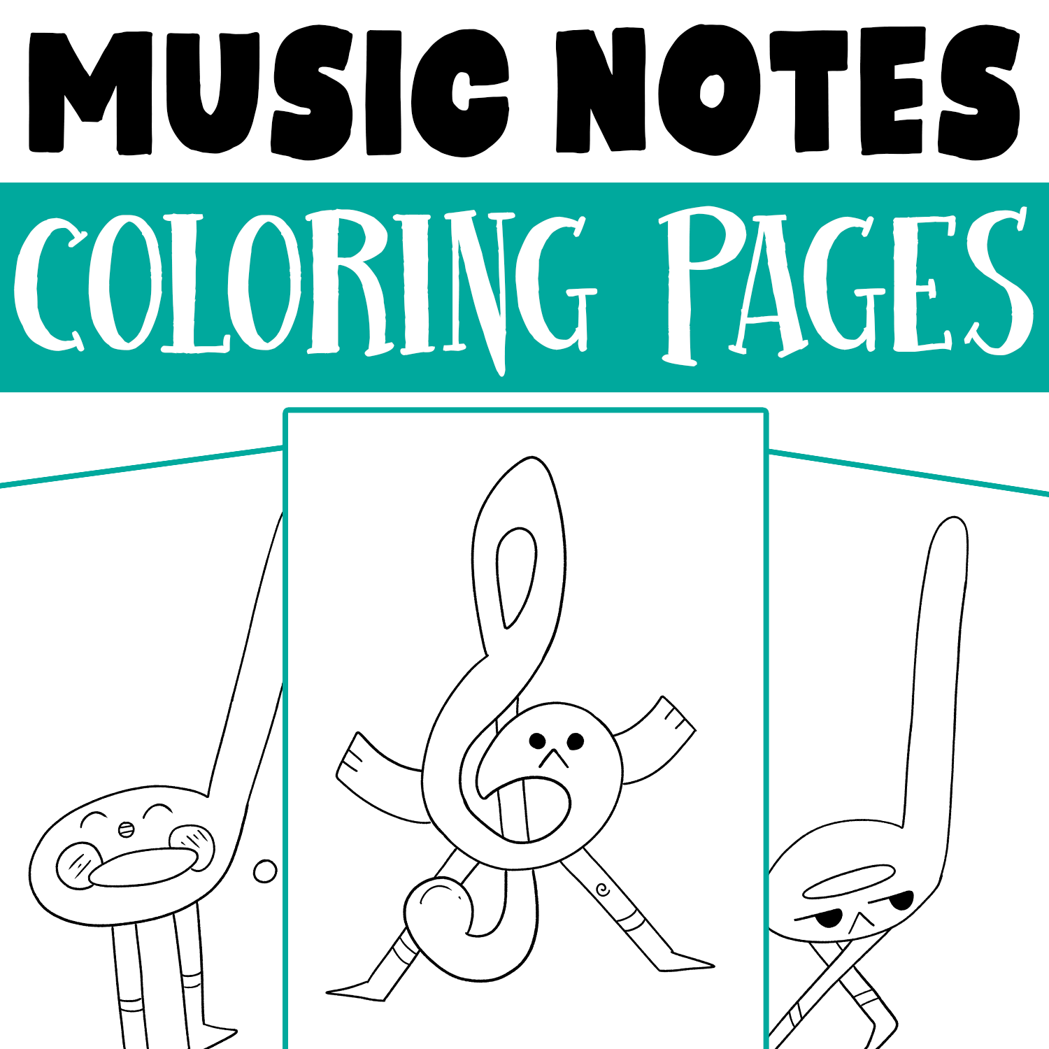 Music notes coloring pages for kids music theory coloring worksheet made by teachers